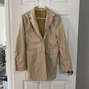 Blazer Faux Leather Tan